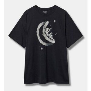 NWT Torrid 1 Lace Cherub Oversized Heritage Jersey Tunic Tee 1X 14 16